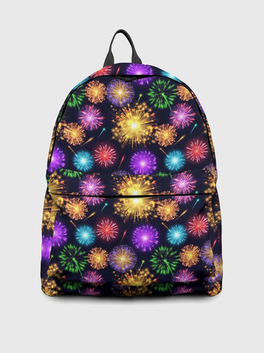 Рюкзак джинсовый / Праздничный Фейерверк
