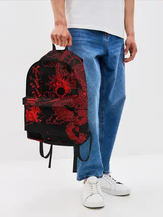 Рюкзак джинсовый / ТОКИЙСКИЕ МСТИТЕЛИ КРАСНЫЙ ДРАКОН
