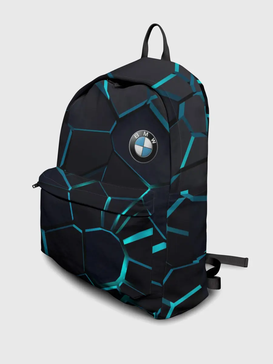 Рюкзак джинсовый / BMW | 3D плиты с подсветкой