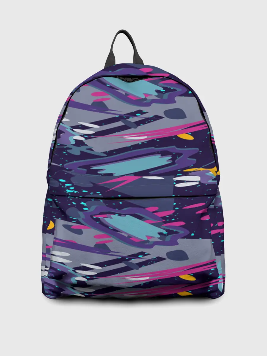 Рюкзак джинсовый / Космический абстрактный паттерн