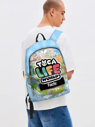 Рюкзак джинсовый / TOCA BOCA WORLD, ПЛАНЕТА ИГРЫ