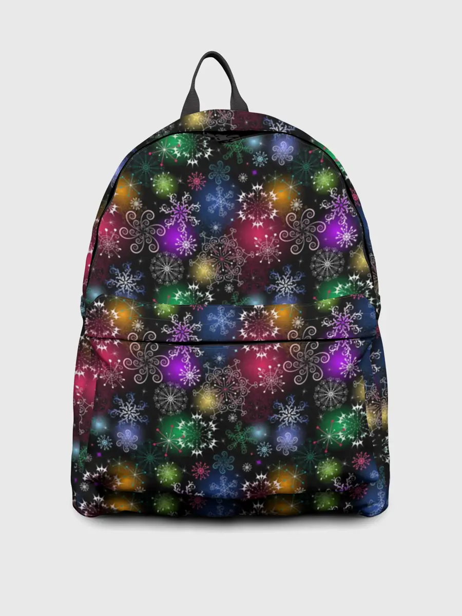 Рюкзак джинсовый / Снежинки в разных цветах