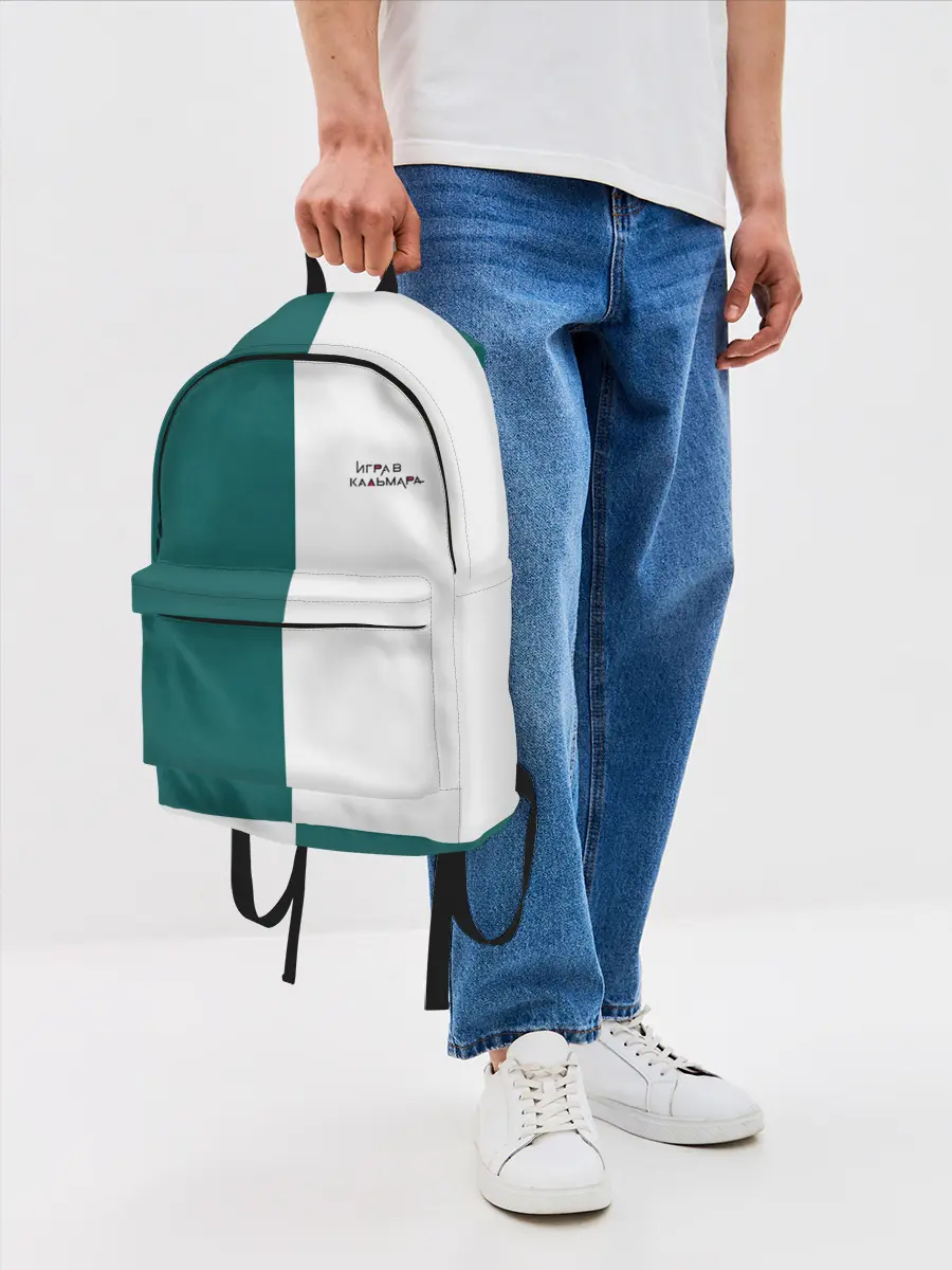 Рюкзак джинсовый / ИГРА В КАЛЬМАРА | РУС ЛОГО