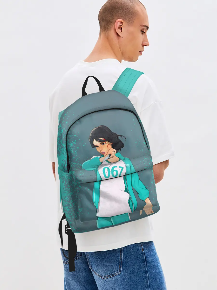 Рюкзак джинсовый / 067 | Кан Сэ Бёк с ножом