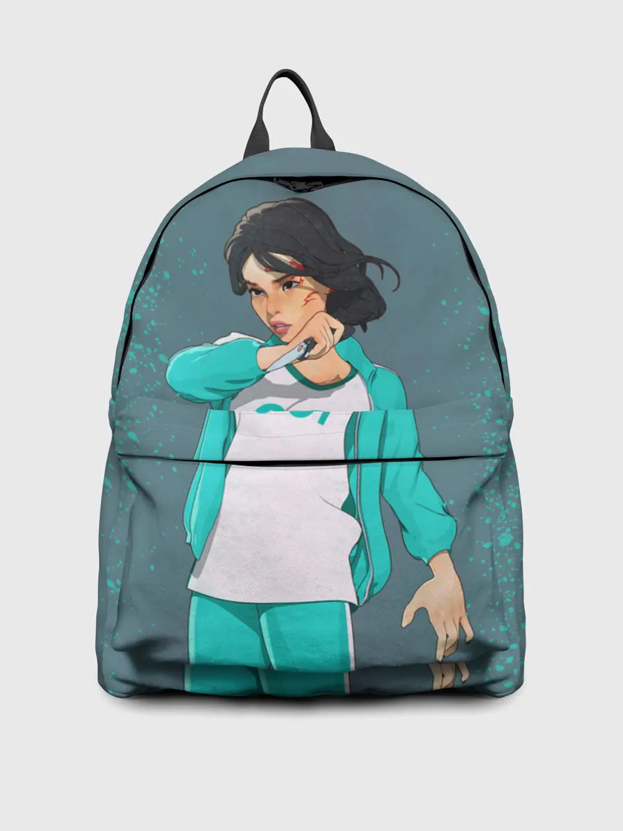 Рюкзак джинсовый / 067 | Кан Сэ Бёк с ножом