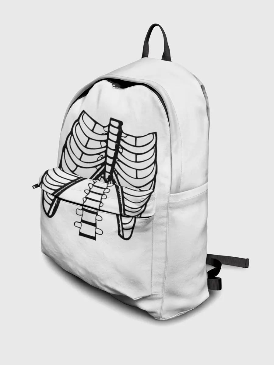 Рюкзак джинсовый / ребра скелета