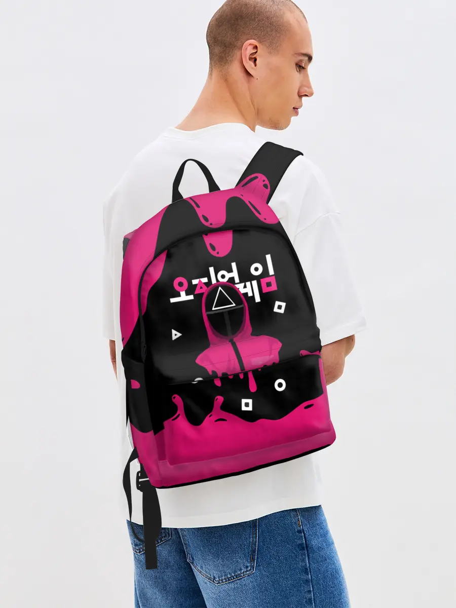 Рюкзак джинсовый / Игра в кальмара стража под прикрытием.