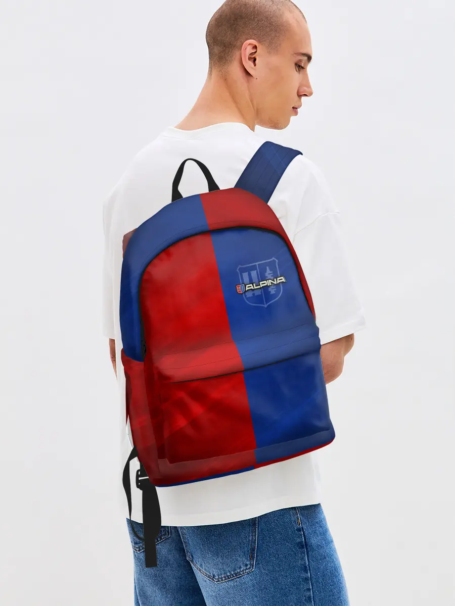 Рюкзак джинсовый / Логотип Alpina