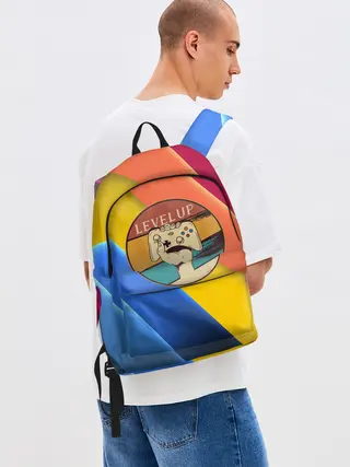 Рюкзак джинсовый / Джойстик | Level Up