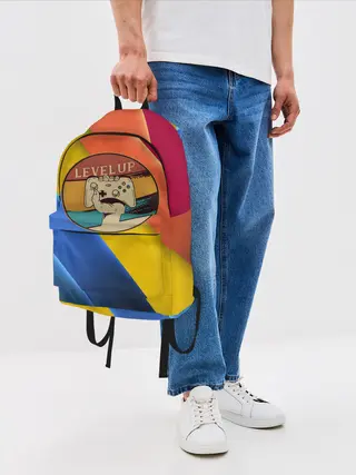 Рюкзак джинсовый / Джойстик | Level Up