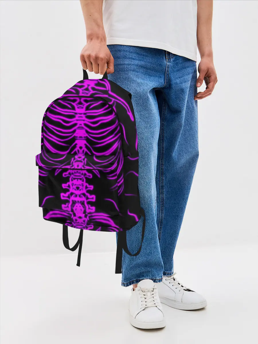 Рюкзак джинсовый / Розовые кости