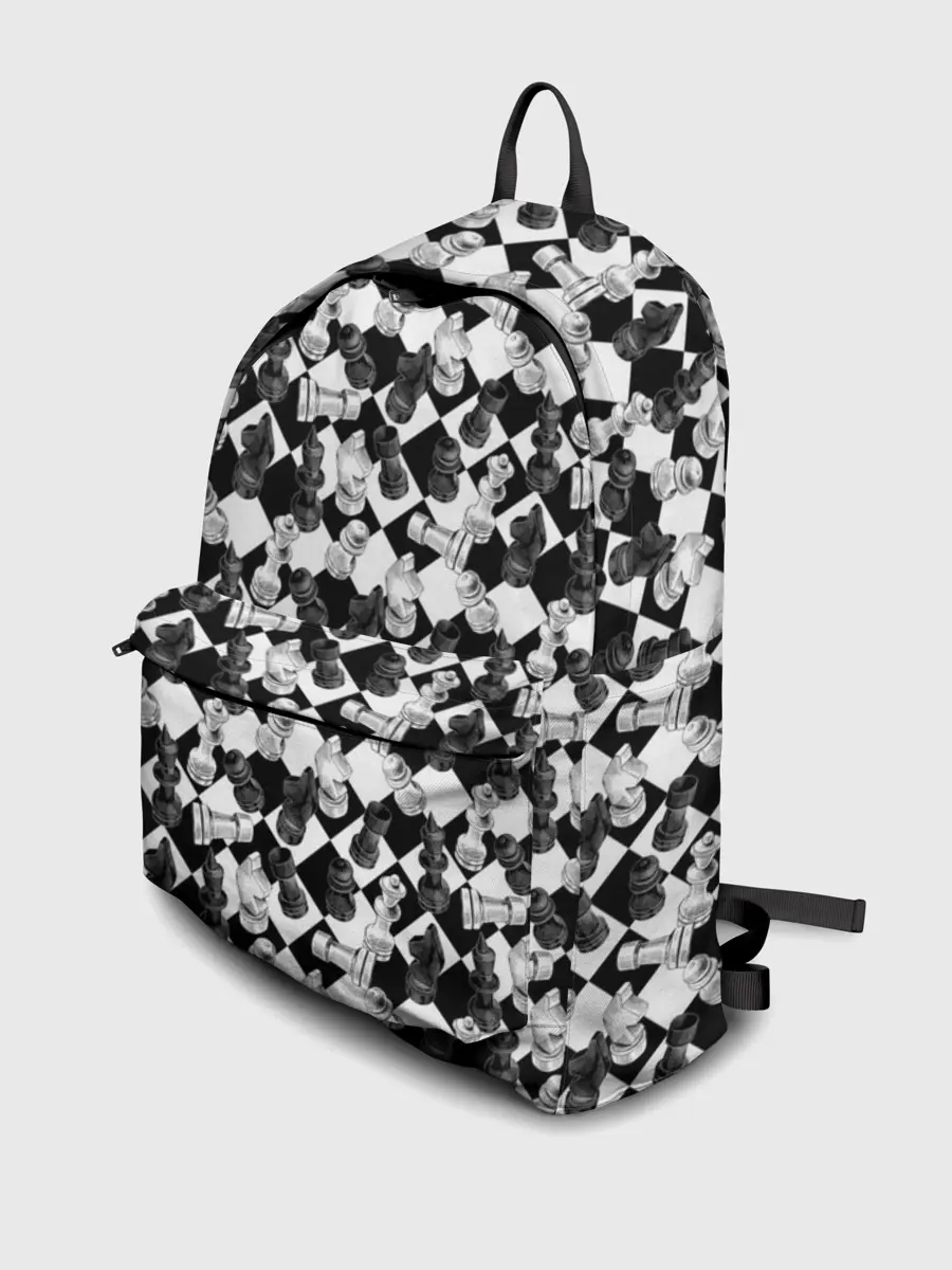 Рюкзак джинсовый / Шахматы на шахматной доске