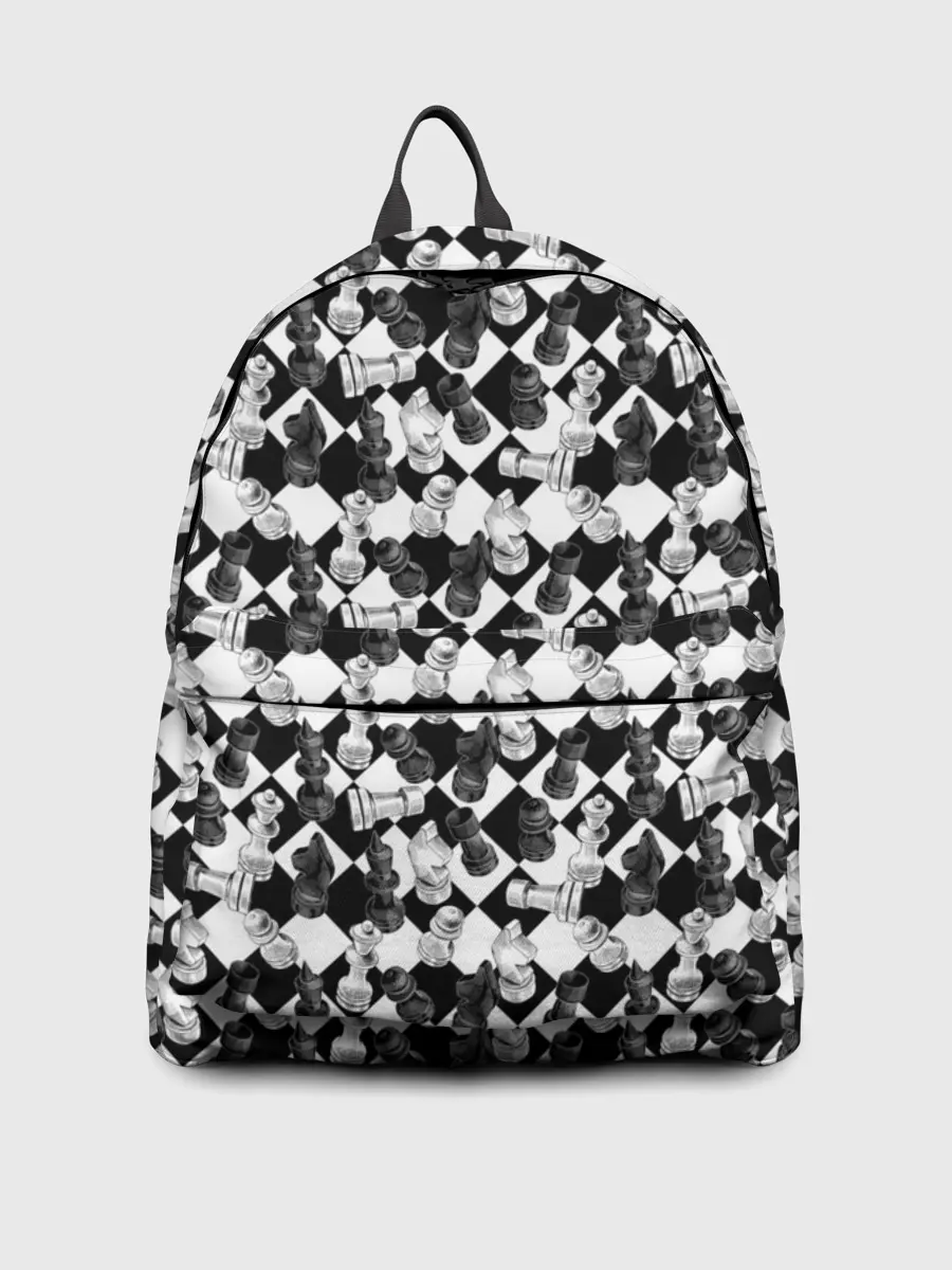 Рюкзак джинсовый / Шахматы на шахматной доске