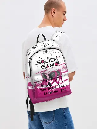 Рюкзак джинсовый / Squid Game - Вы были исключены.