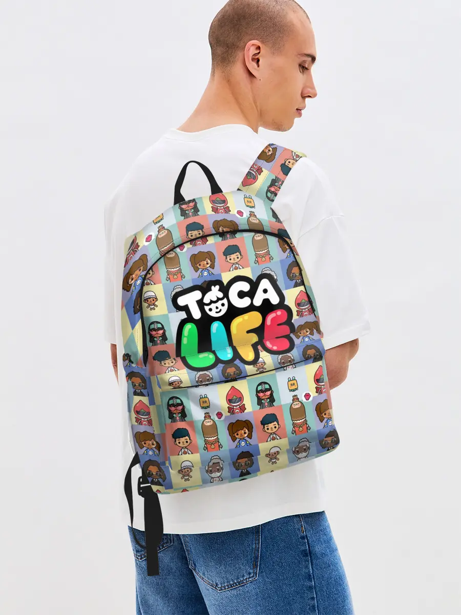 Рюкзак джинсовый / Toca Boca characters | Тока бока персонажи