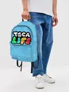 Рюкзак джинсовый / Toca Boca logo | Тока Бока логотип