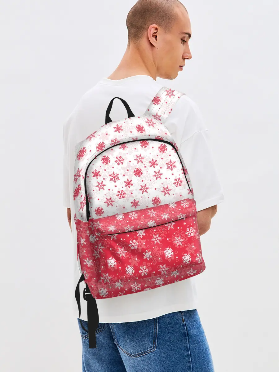 Рюкзак джинсовый / Снежинки