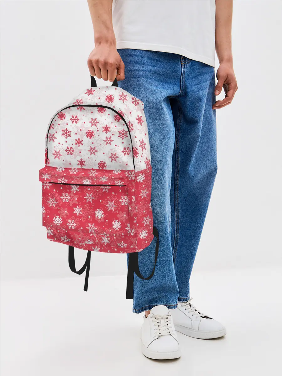 Рюкзак джинсовый / Снежинки