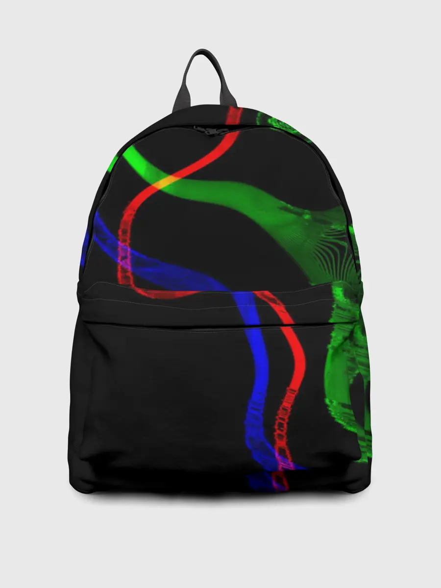 Рюкзак джинсовый / Неоновый хаос 3D/Neon chaos 3D