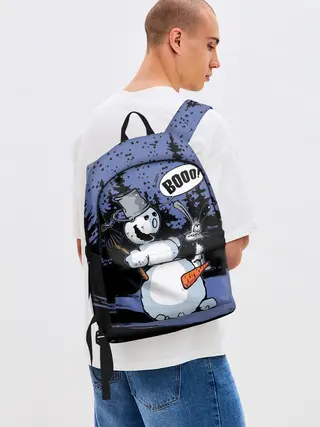 Рюкзак джинсовый / Снеговик на Хэллоуин