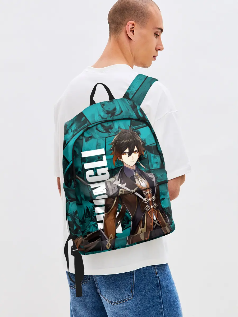 Рюкзак джинсовый / Чжун Ли , Genshin Impact