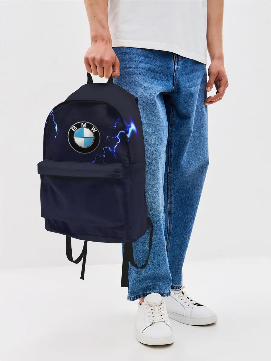 Рюкзак джинсовый / BMW разряд молнии.
