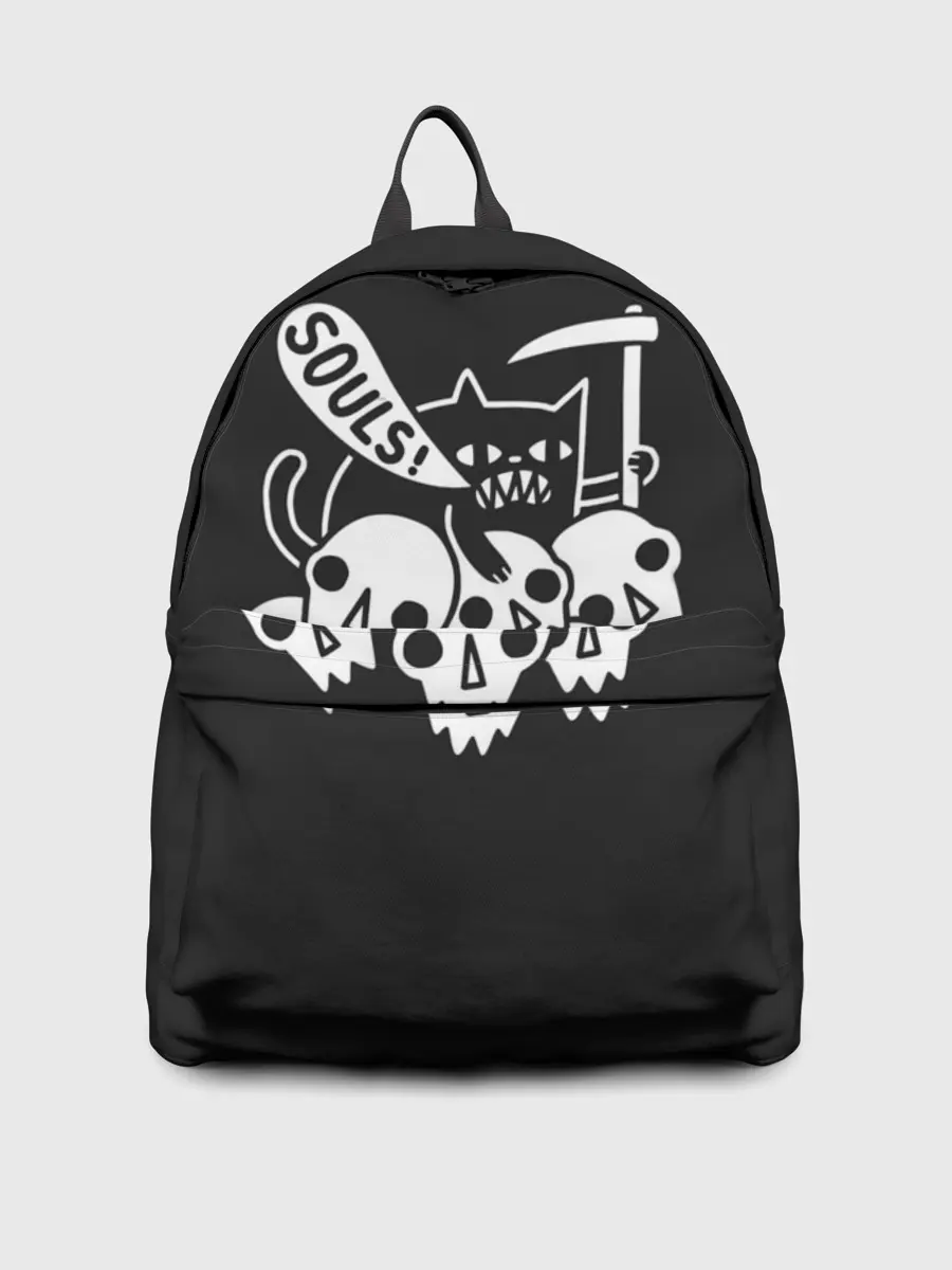 Рюкзак джинсовый / Кот - Жнец