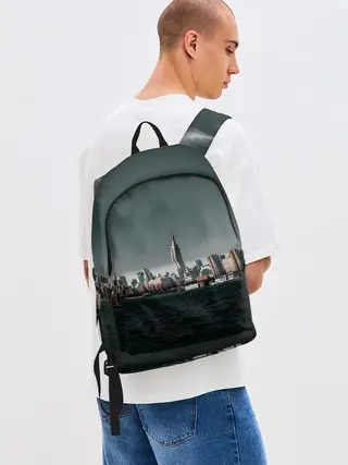 Рюкзак джинсовый / Вид на Нью Йорк