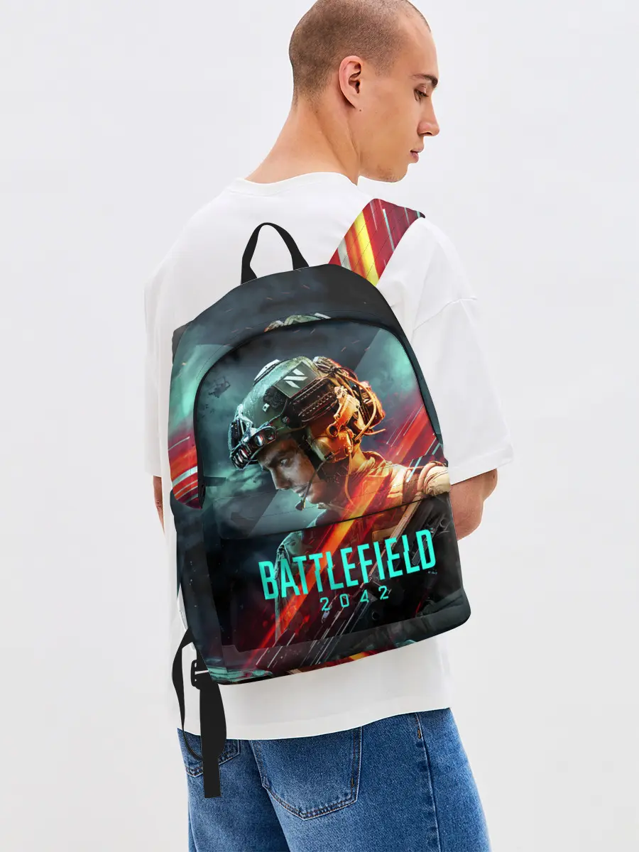Рюкзак джинсовый / Battlefield 2042 game art