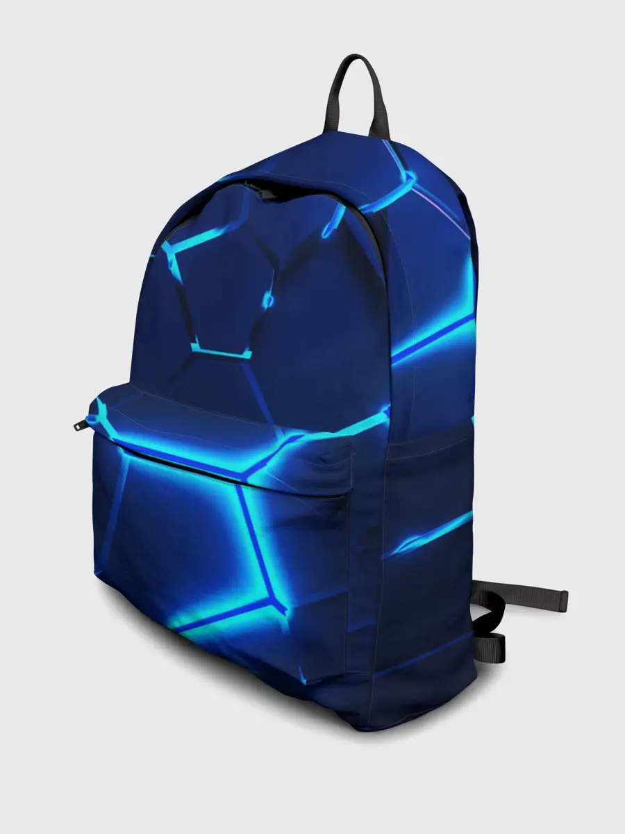 Рюкзак джинсовый / 3D ПЛИТЫ | NEON STEEL | НЕОНОВЫЕ ПЛИТЫ