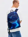Рюкзак джинсовый / 3D ПЛИТЫ | NEON STEEL | НЕОНОВЫЕ ПЛИТЫ