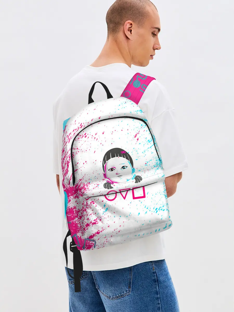 Рюкзак джинсовый / Игра в кальмара | Squid Game | КУКЛА