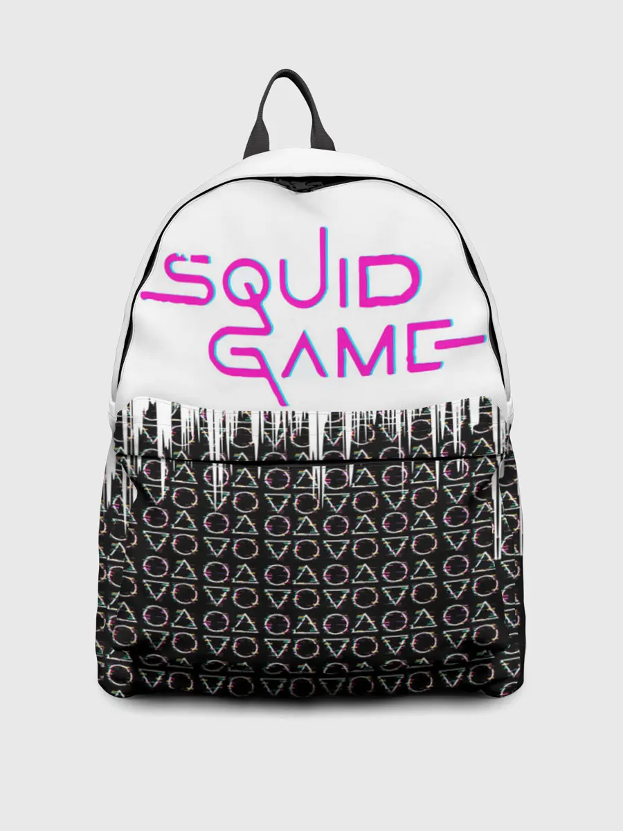 Рюкзак джинсовый / Игра в кальмара фигуры,