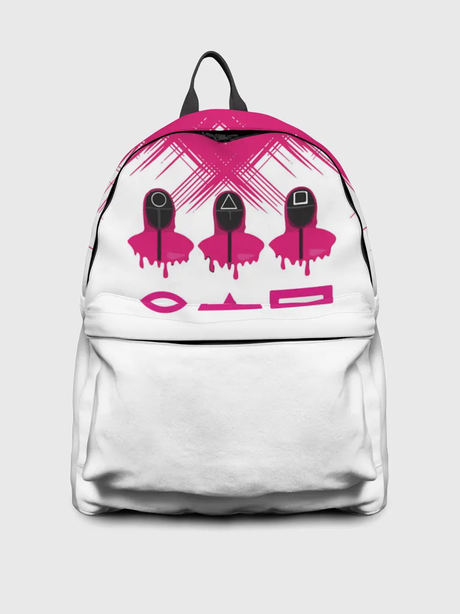 Рюкзак джинсовый / Игра в кальмара | геометрические фигуры,