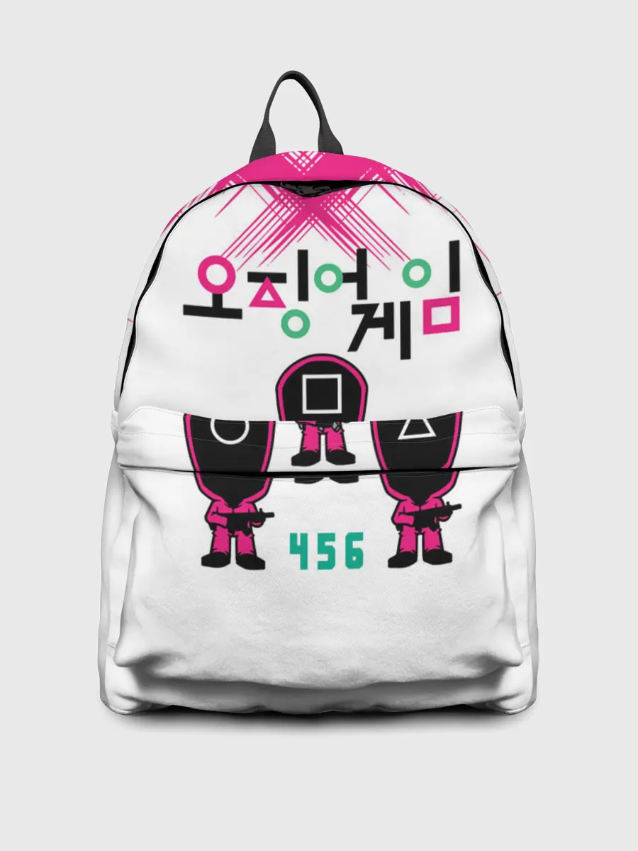 Рюкзак джинсовый / Игра в кальмара | Люди в масках 456,