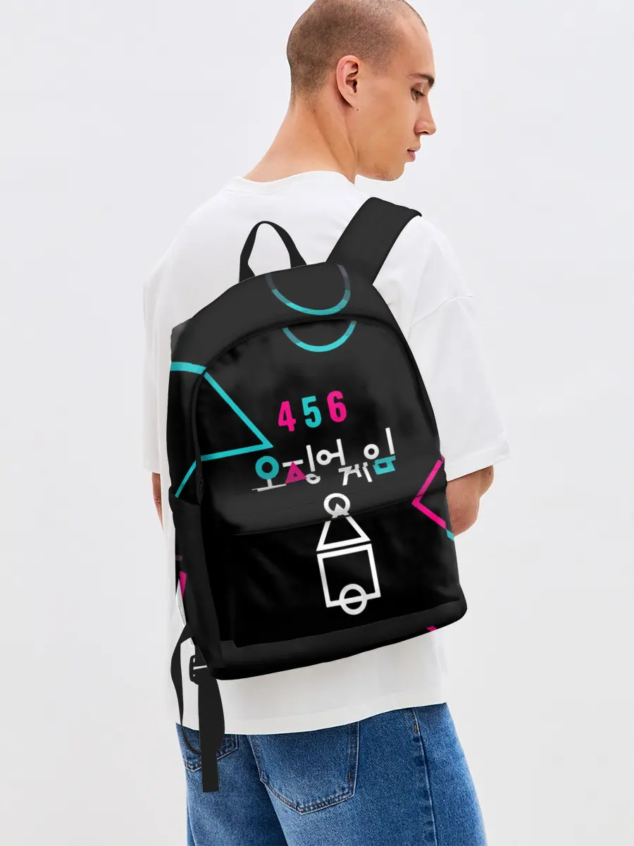 Рюкзак джинсовый / SQUID GAME | ИГРА В КАЛЬМАРА 456,