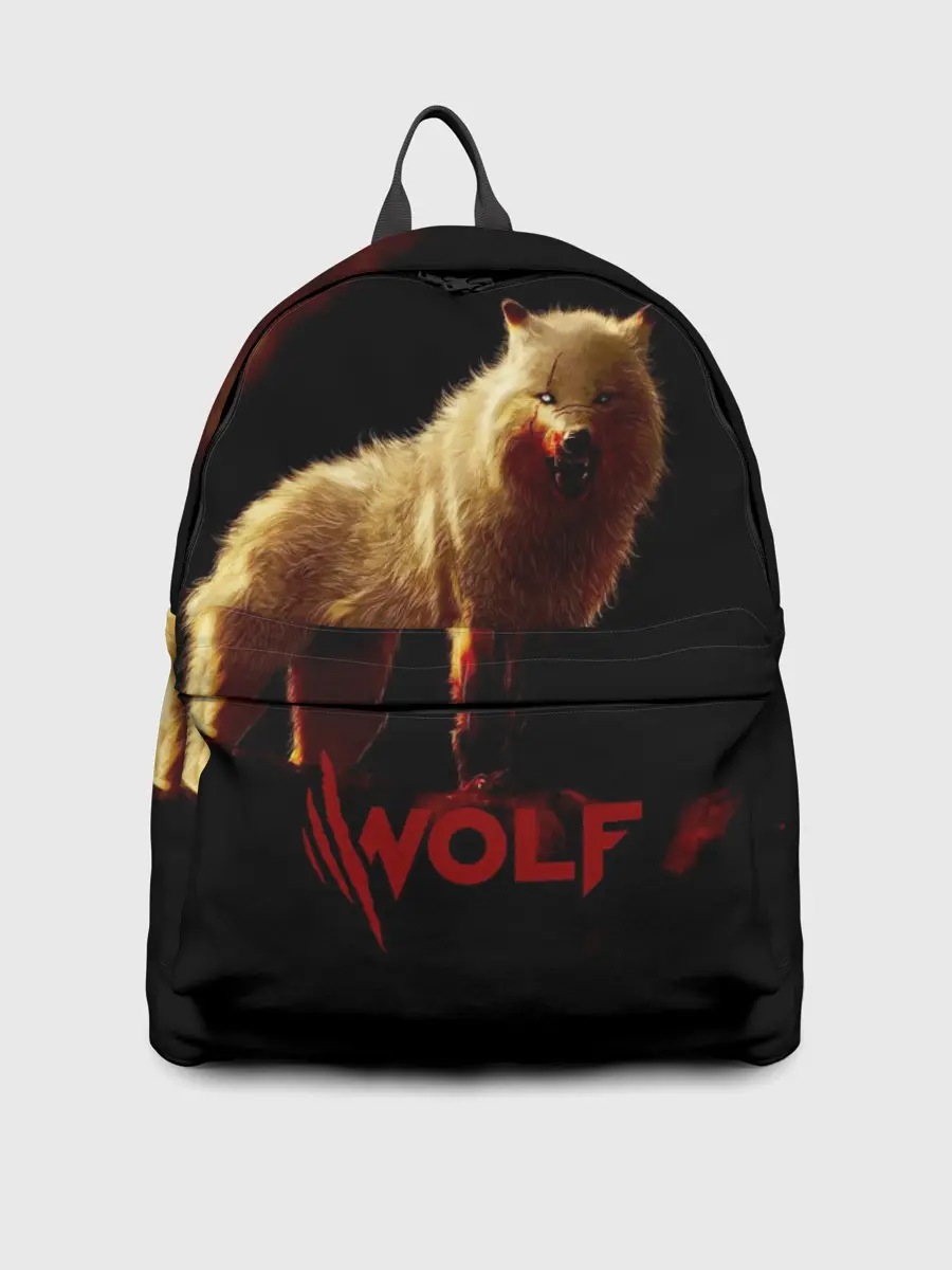 Рюкзак джинсовый / Красный волк.