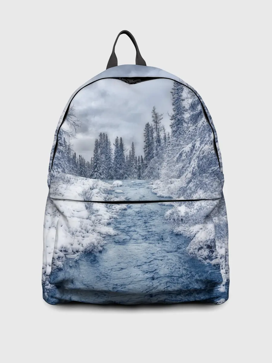 Рюкзак джинсовый / СНЕЖНЫЙ ПЕЙЗАЖ