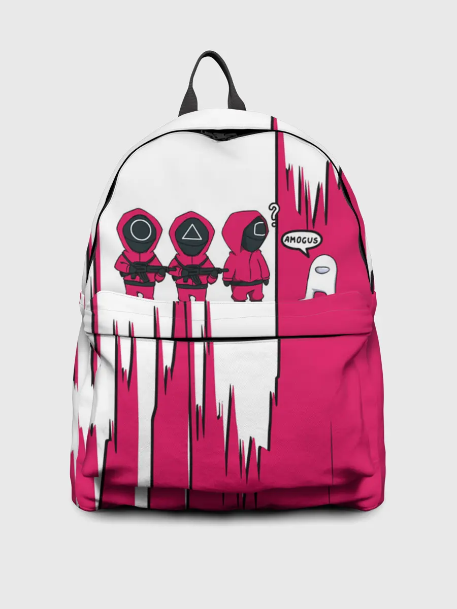 Рюкзак джинсовый / Squid Game | among us / Люди в масках,