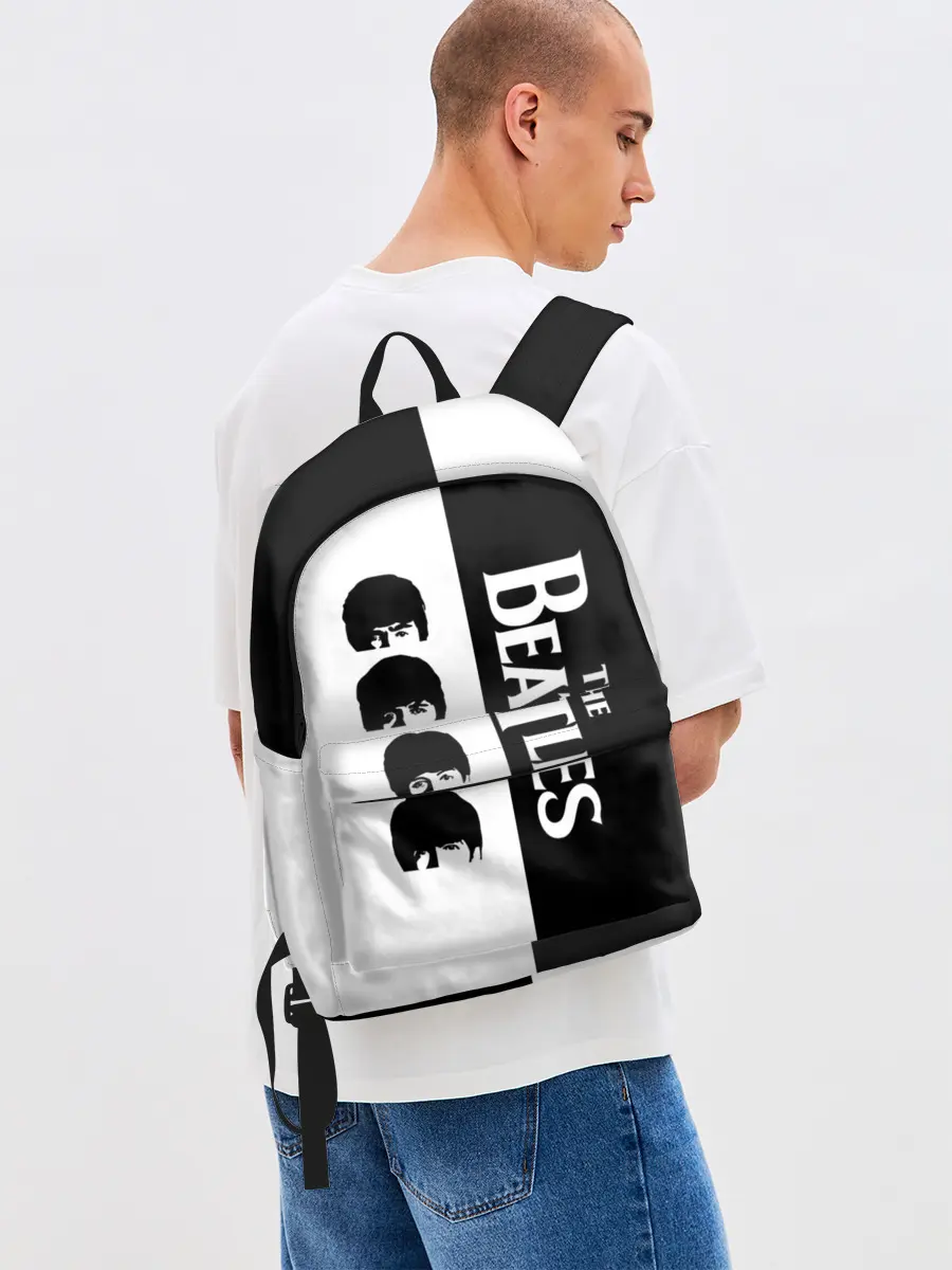 Рюкзак джинсовый / The Beatles черно - белый партер