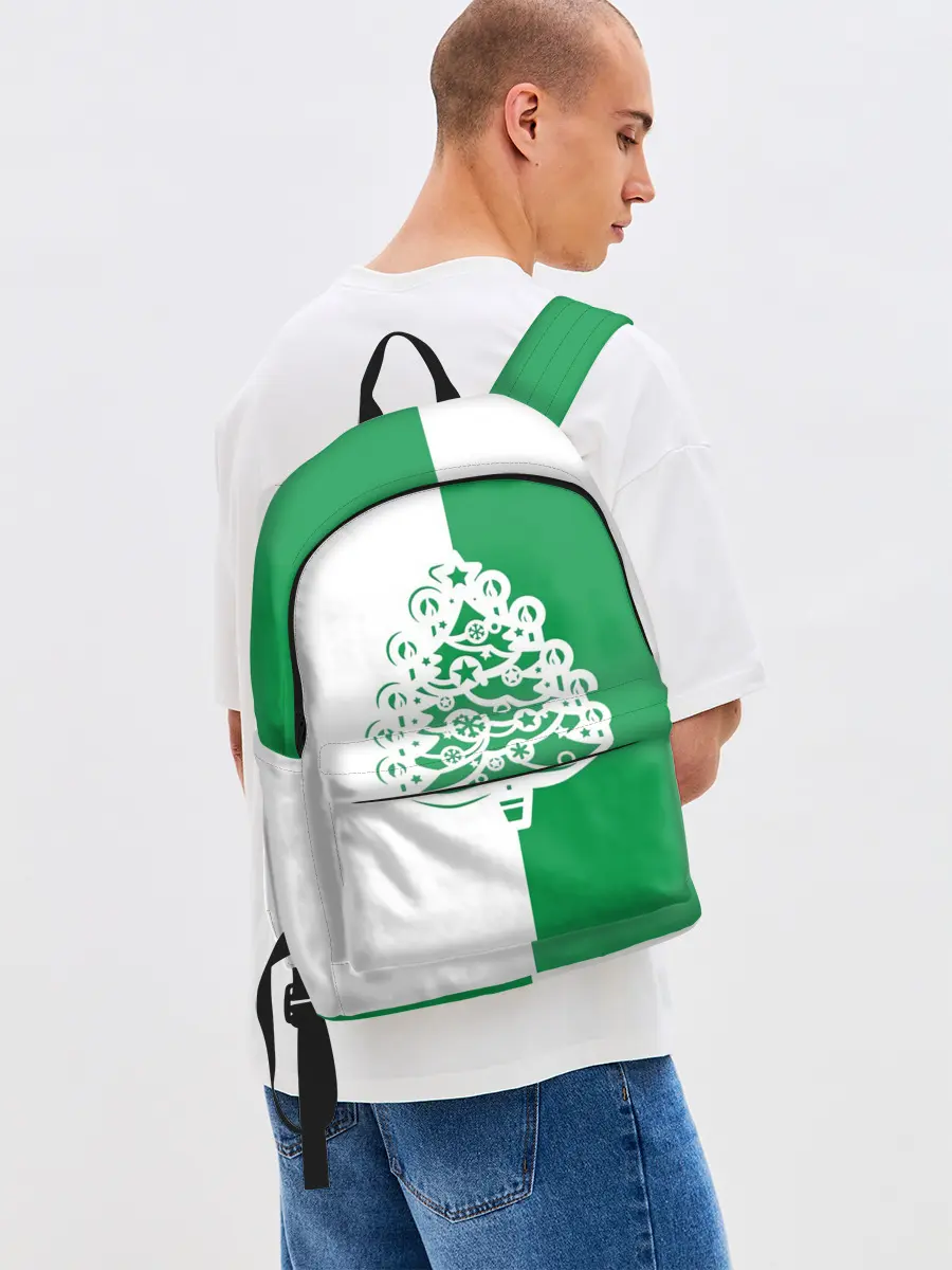 Рюкзак джинсовый / Зелёная Ёлочка