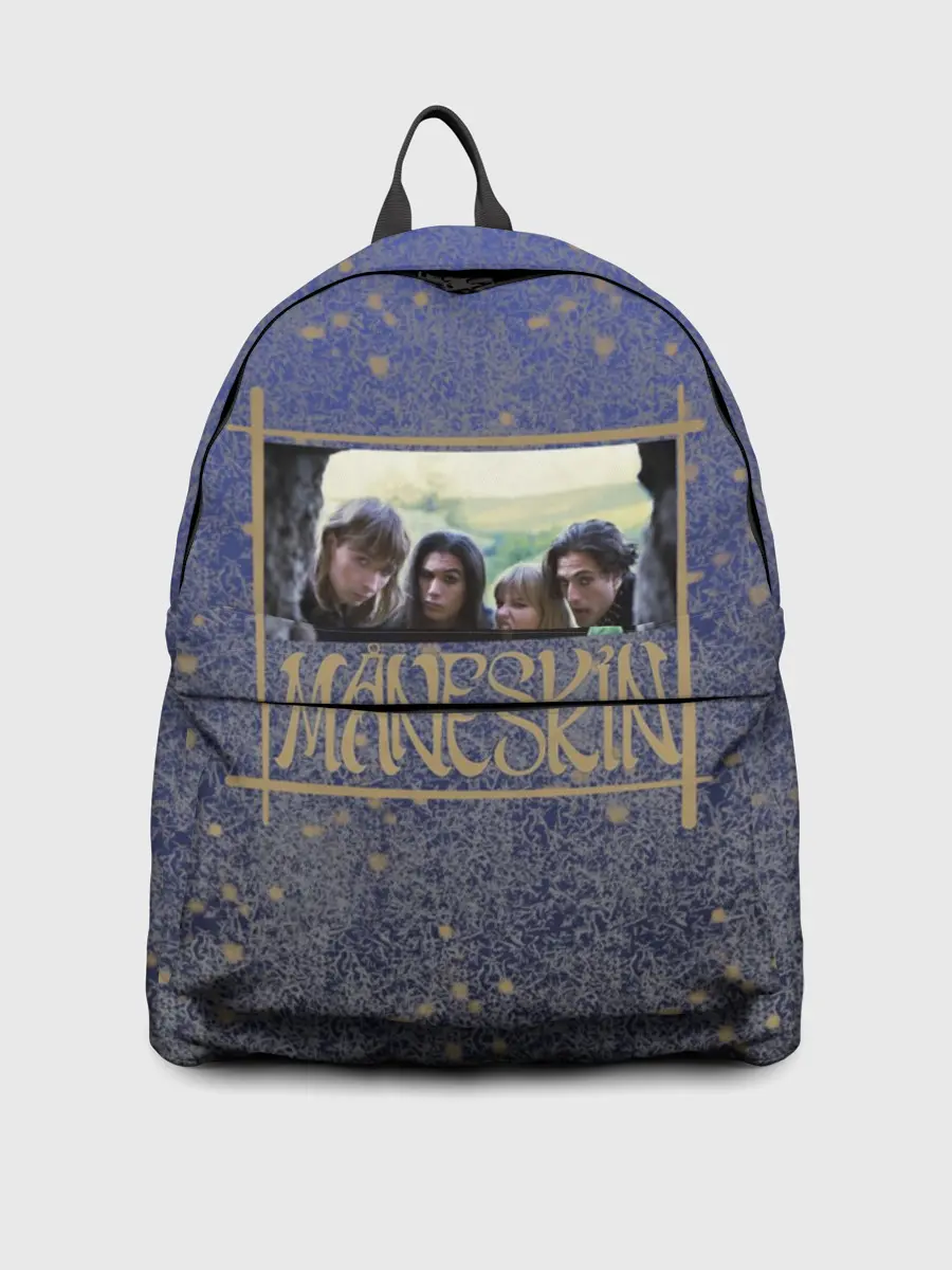 Рюкзак джинсовый / Maneskin в серебре и золоте