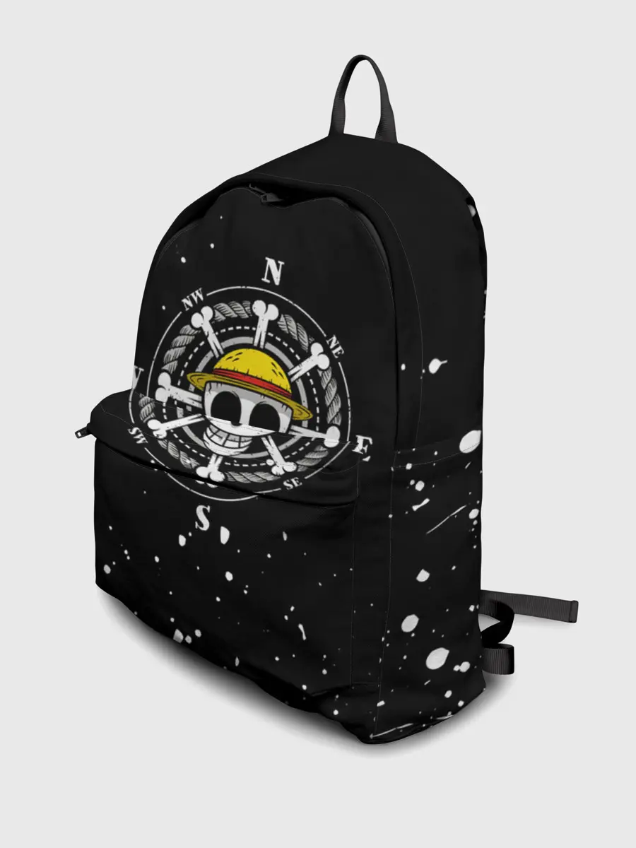 Рюкзак джинсовый / ONE PIECE | ВАН ПИС ЧЕРЕП БРЫЗГИ КРАСОК