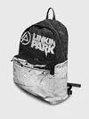 Рюкзак джинсовый / Линкин Парк Лого Рок ЧБ | Linkin Park Rock