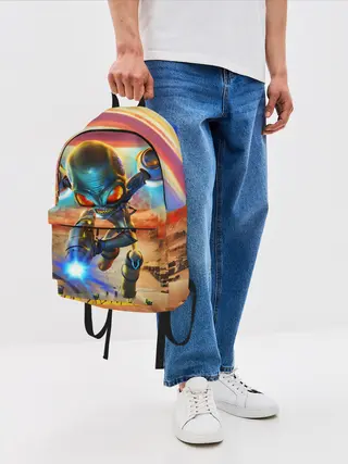 Рюкзак джинсовый / Destroy all Aliens