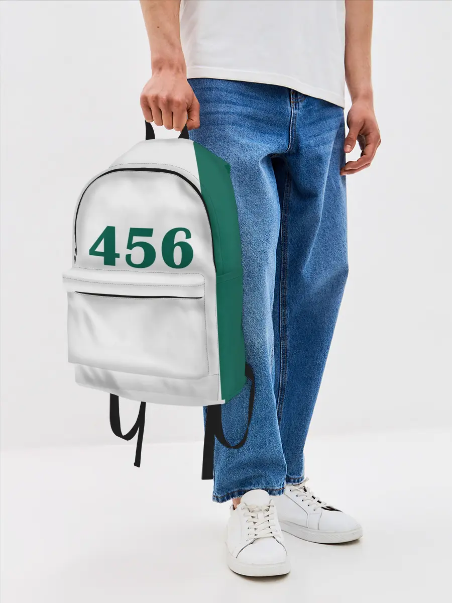 Рюкзак джинсовый / Как в Игре в Кальмара. Футболка 456 игрока