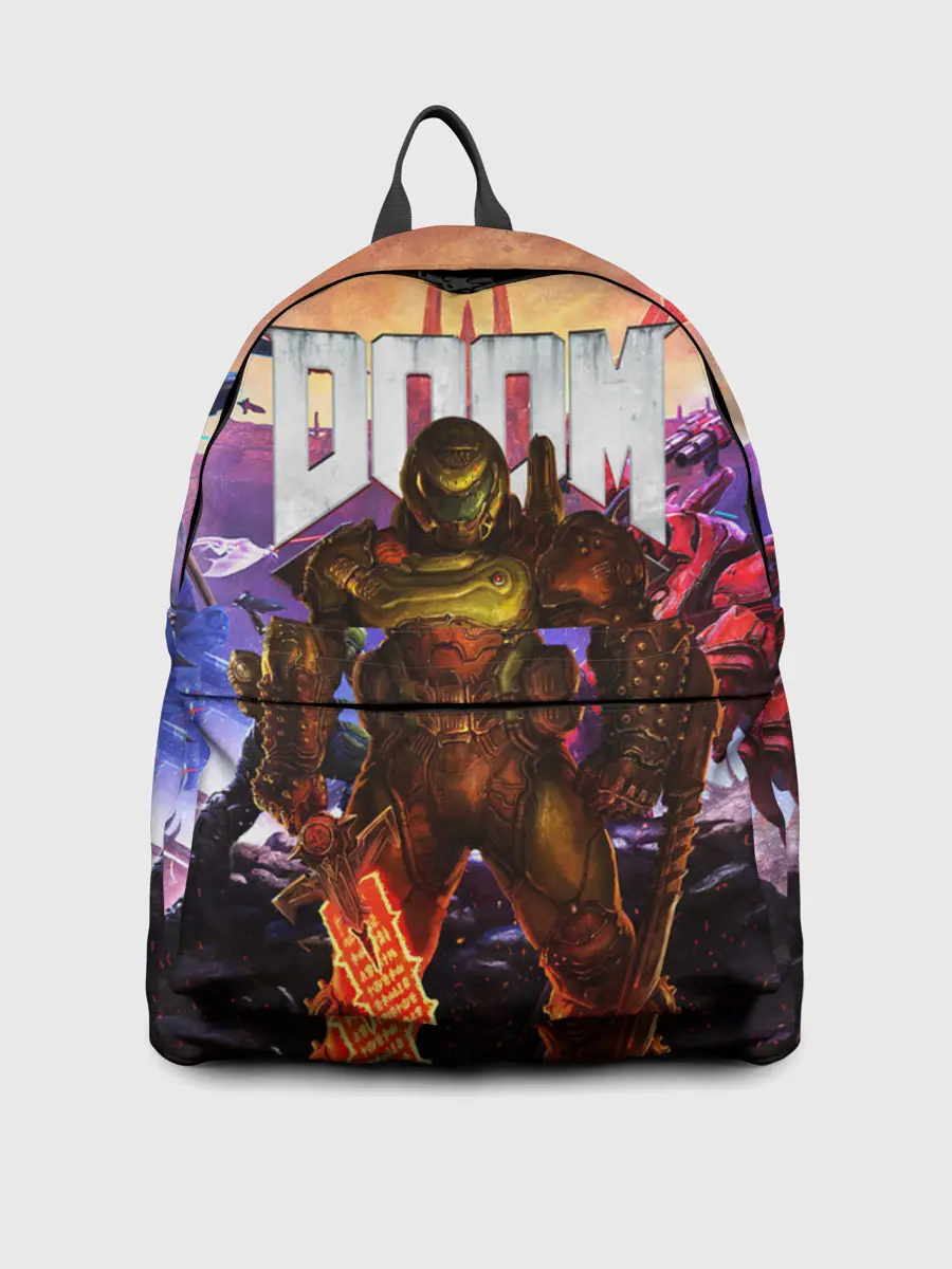 Рюкзак джинсовый / DOOM ETERNAL | ДУМ БИТВА В АДУ