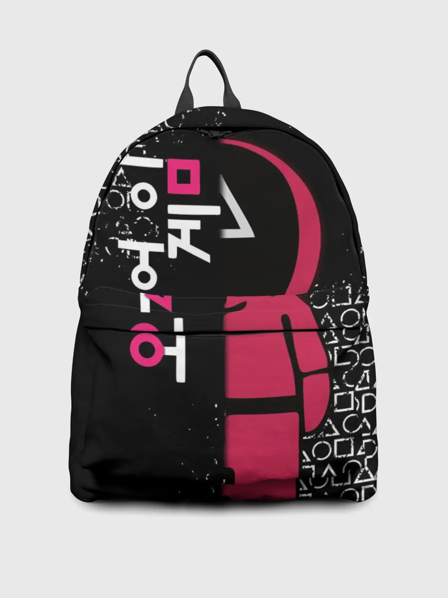 Рюкзак джинсовый / ИГРА В КАЛЬМАРА ТРЕУГОЛЬНИК | SQUID GAME