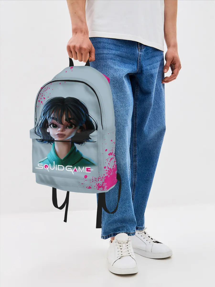 Рюкзак джинсовый / 067 | Розовые брызги