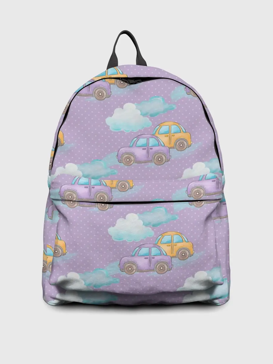 Рюкзак джинсовый / детские машинки